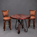 Round Mesquite Bar Table with Copper Inlay | 1212 E