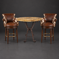 Round Bar Table with Sculptural Pedestal Base | 1229 E