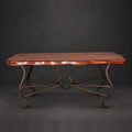 Freeform Mesquite Sofa Table with Scrollwork Base | 1242 C