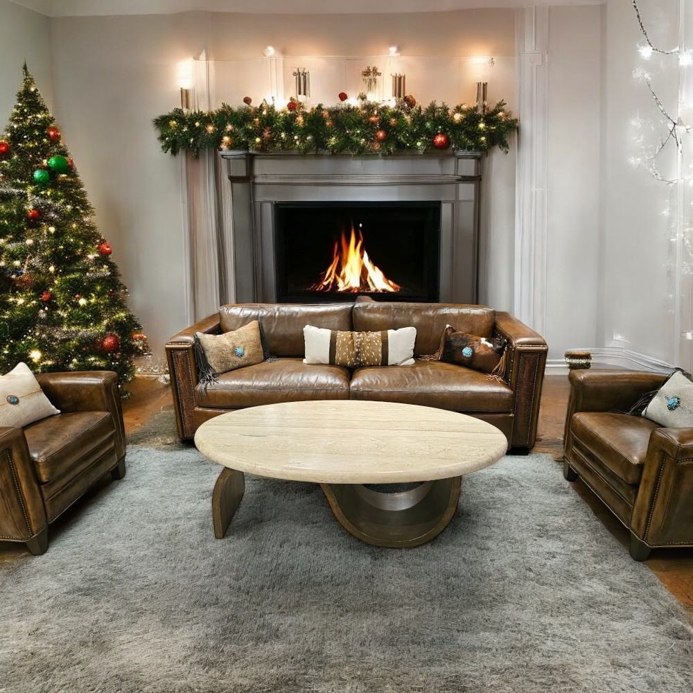 travertine cream coffee tables