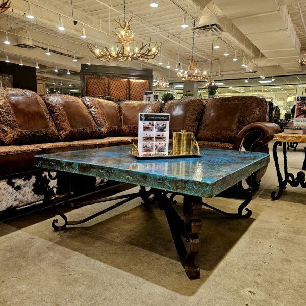 HAMMERED COPPER COFFEE TABLE SQUARE